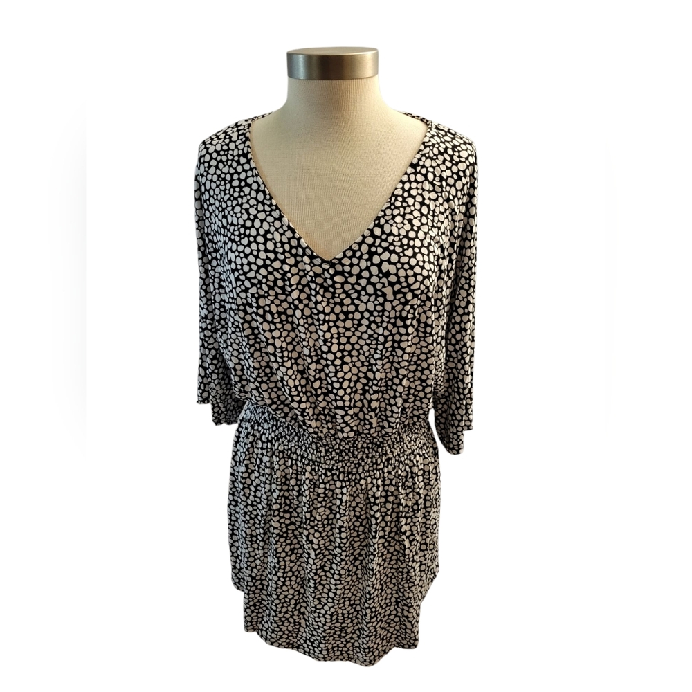 Serra Tunic Top Elastic Waist Pebble Pattern
